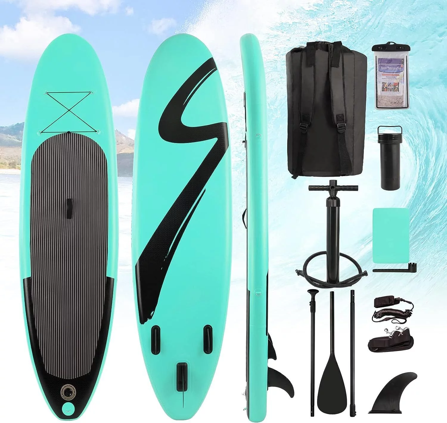 streakboard Inflatable Paddle Board Stand Up Paddle Board SUP with Complete Kit Non-Slip Deck