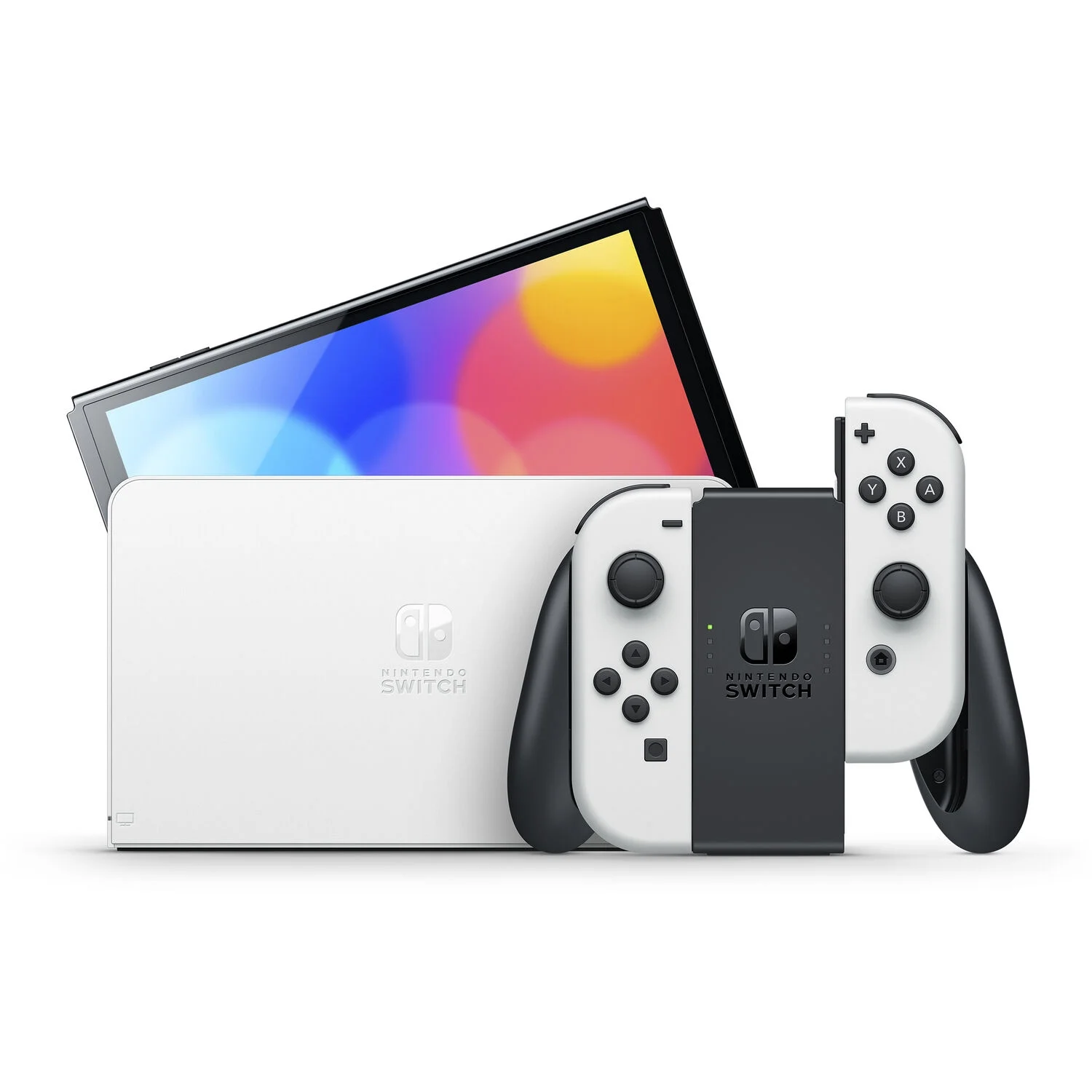 Nintendo Switch OLED Console White with Mario Kart 8 Deluxe, Accessory Starter Kit and Screen Cleaning Cloth Bundle
