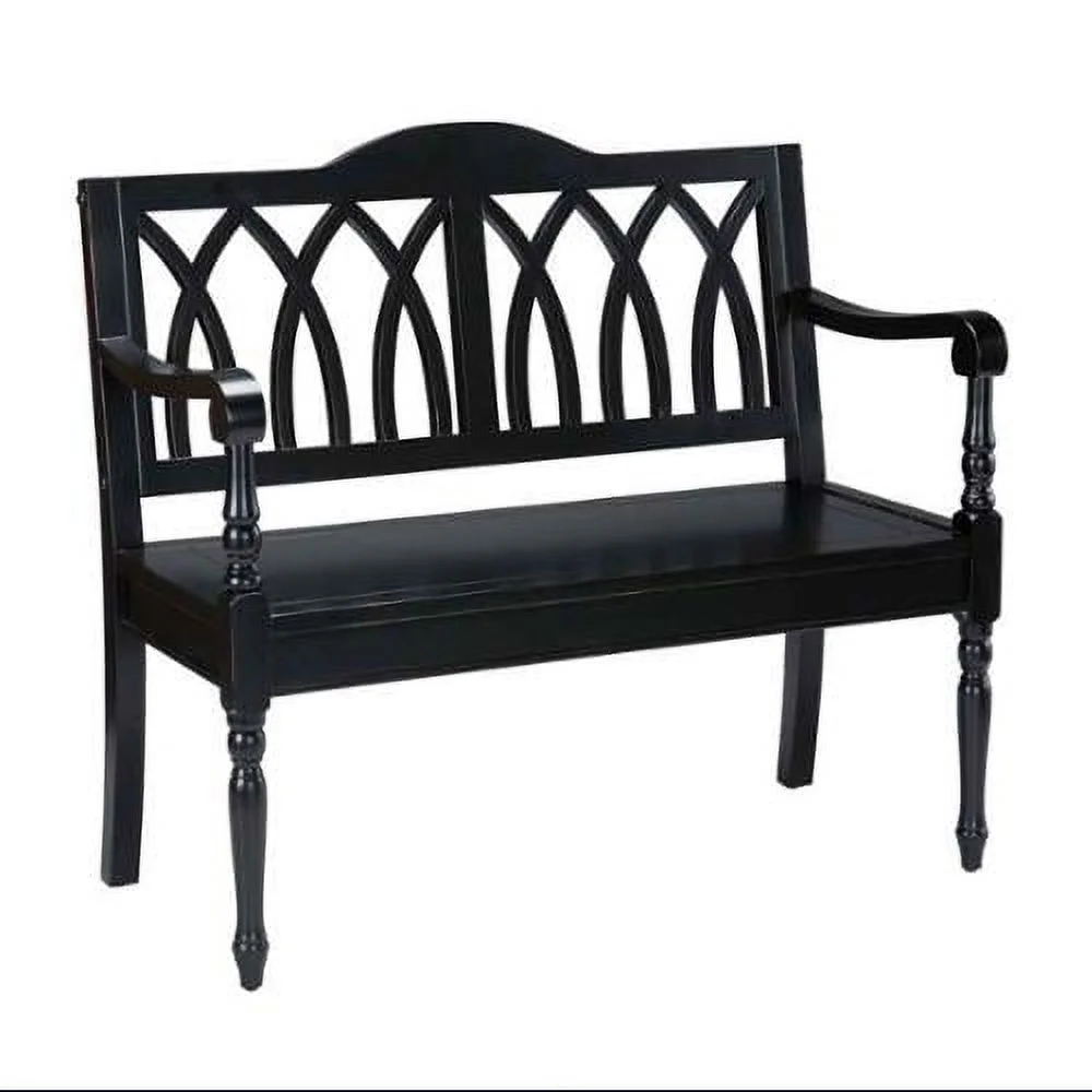 Holly & Martin Fraser Bench in Distressed Antique Black