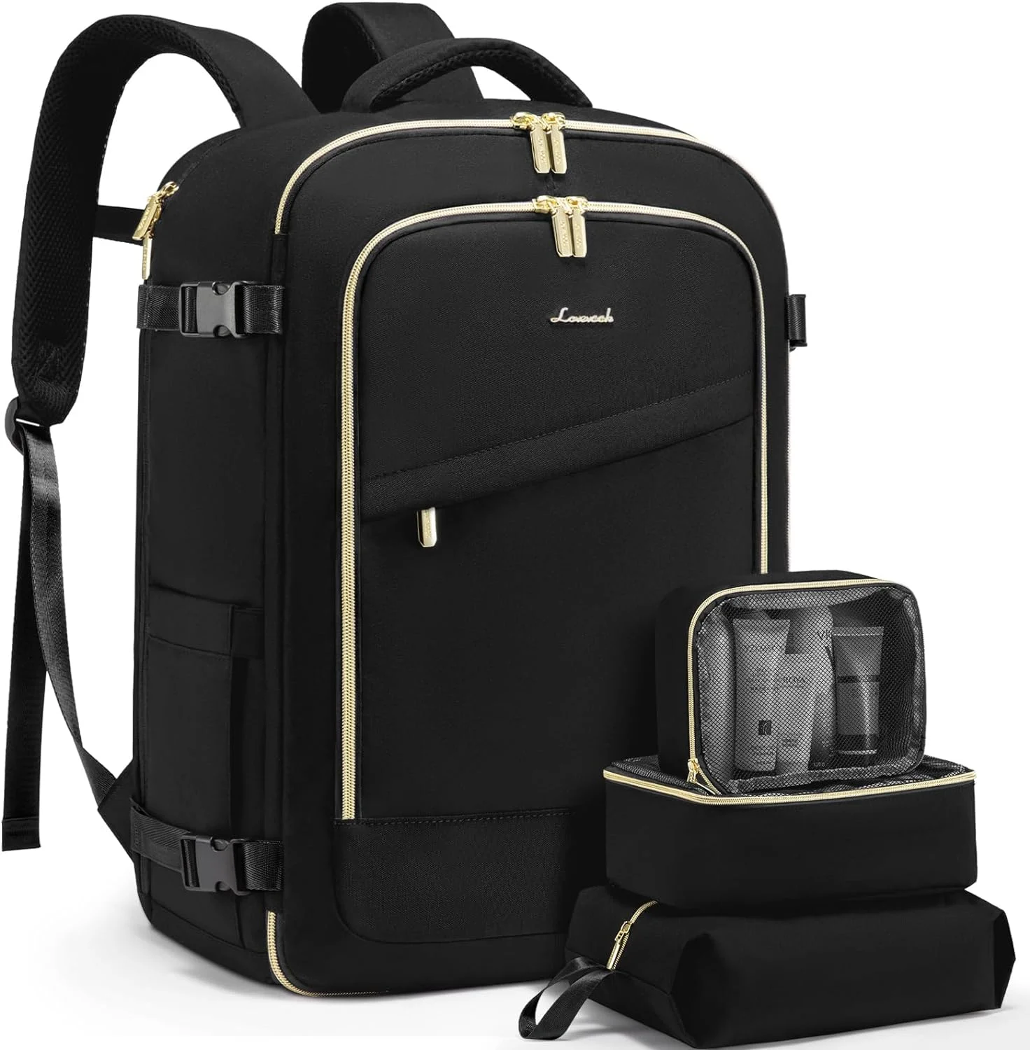 Travel Backpack for Women, 40L Carry On Backpack for Airplanes, Personal Item Bag for Airlines Fits 17 inch