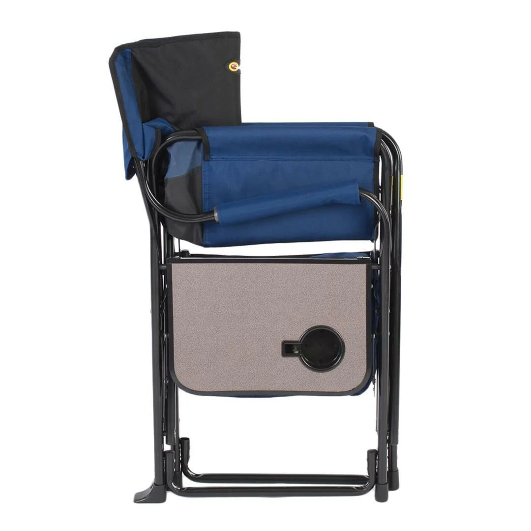 Faulkner FLK-49581 El Captain Director Chair with Cooler Bag - Blue