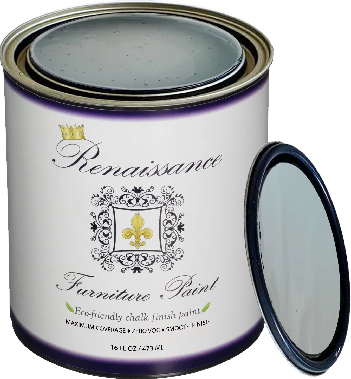 Renaissance Chalk Finish Paint - Celadonite Pint (16oz) - Chalk Furniture & Cabinet Paint - Non Toxic, Eco-Friendly, Superior Coverage