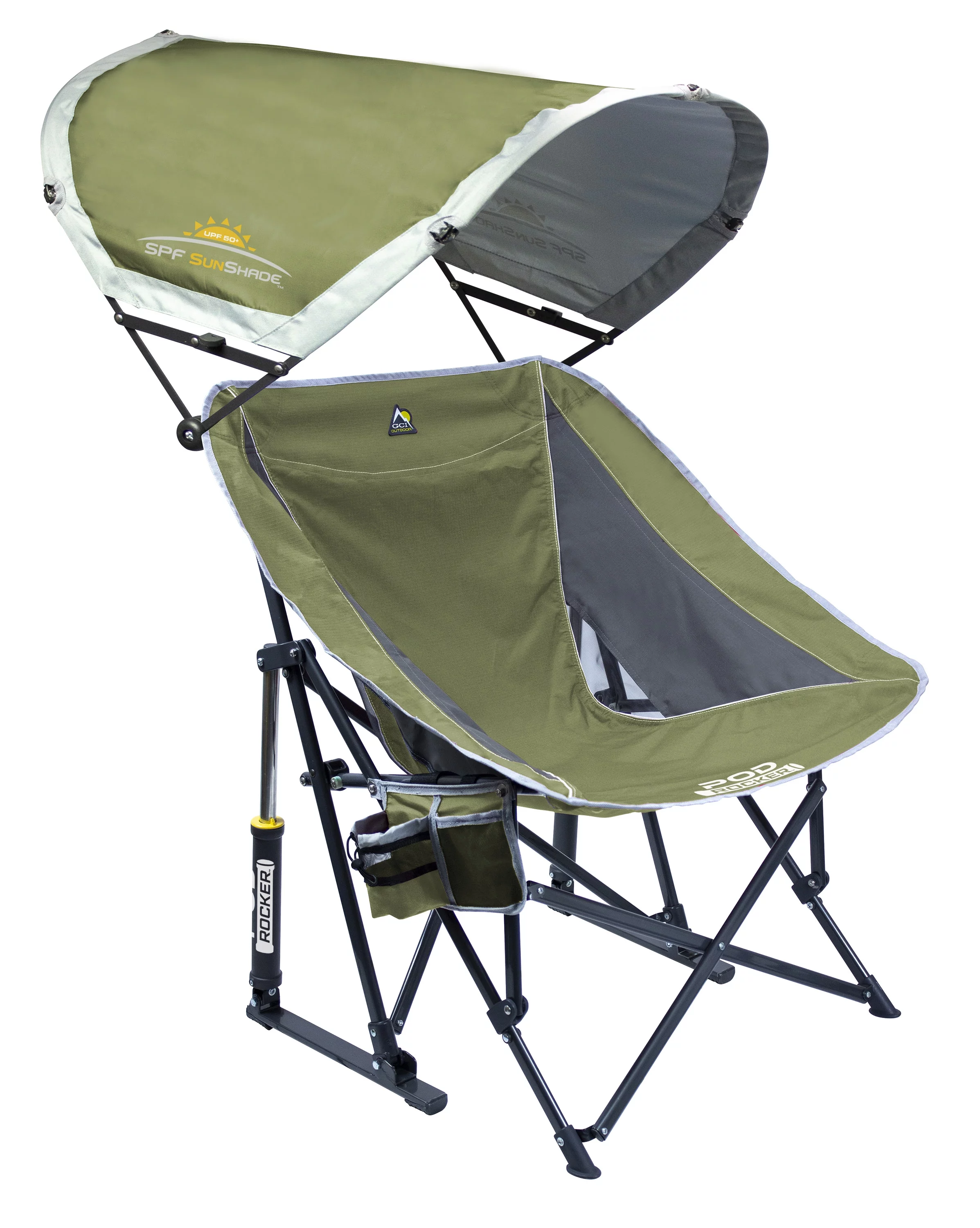 GCI Outdoor Pod Rocker with SunShade, Loden Green