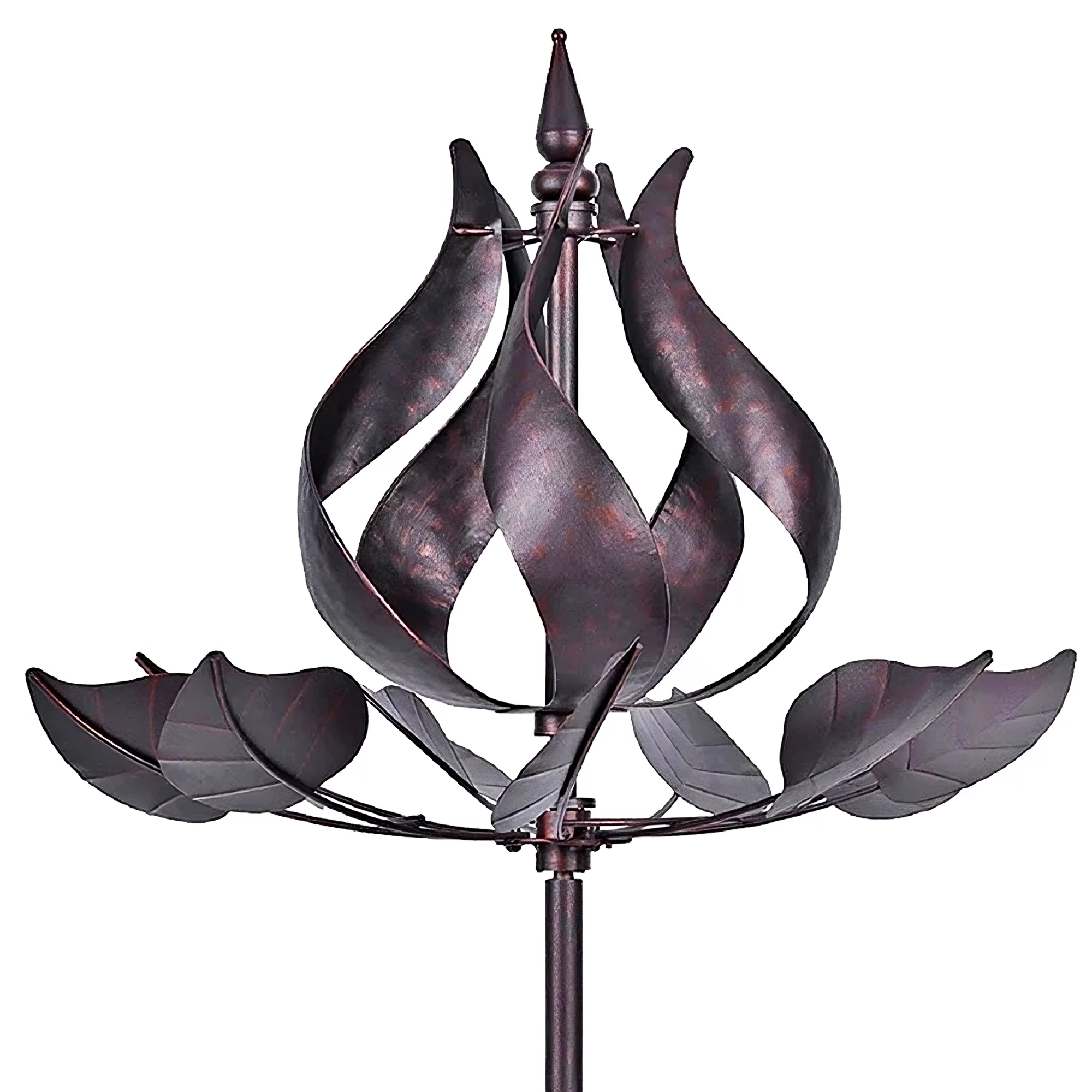 Wind Spinner, 75 inch Stainless Steel Wind Spinners, Bronze Colored Tulip Large Size Windmill for Outdoor Yard Patio Lawn & Garden