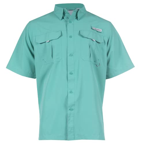 HABIT Men’s Fourche Mountain Short Sleeve River Guide Fishing Shirt - UPF 40+ UV Protection