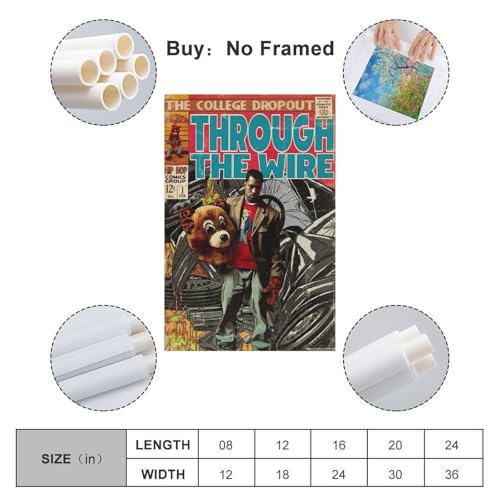 MF DOOM Poster Print Poster Home Bathroom Bedroom Office Living Room Decor Canvas Poster Unframe:12x18inch(30x45cm)