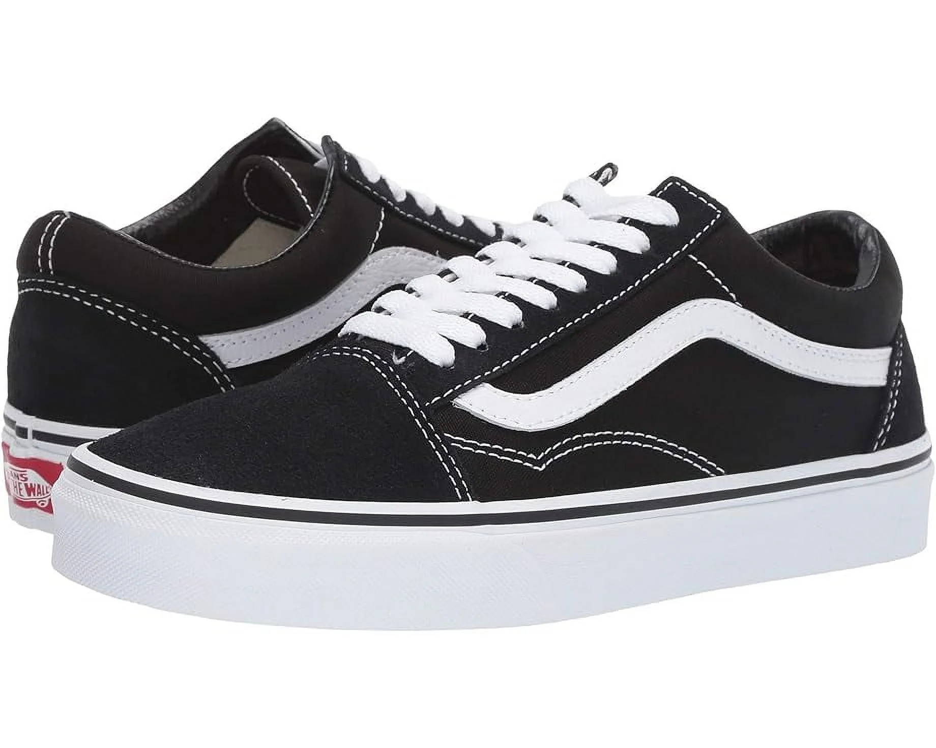 Vans Unisex Old Skool Canvas Shoes - Black - 12.5 Women/11 Men