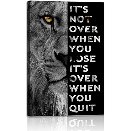 AMART SUN Basketball Player Sports Home Decor • Basketball Superstar No. 24 Quote Poster Inspirational Canvas Wall Art • Motivational Artwork For Home,Office,Gym Wall Decor Framed Ready to Hang