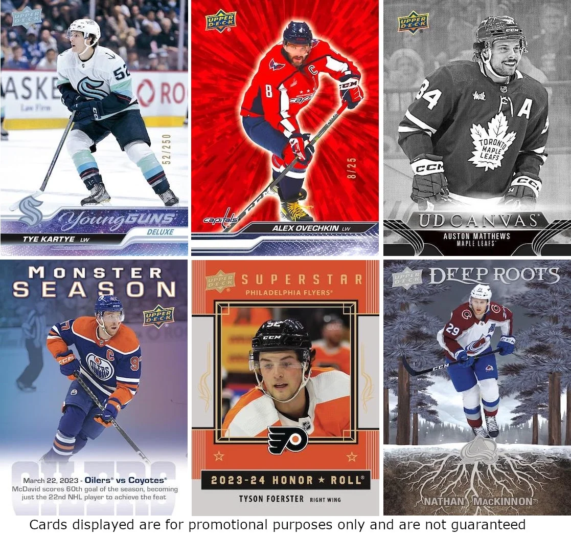 2023-24 Upper Deck Series 2 Hockey Walmart Exclusive Oversized Young Guns Blaster