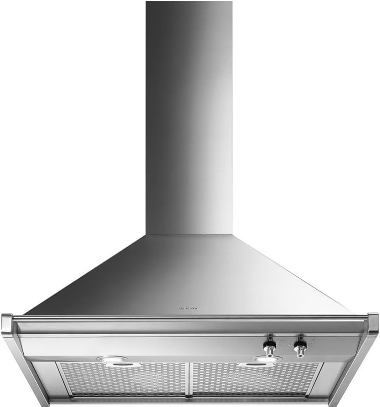 Smeg 30'' ''Opera'' Stainless Steel Wall Hood, 600 CMF, Halogen Light Circluating