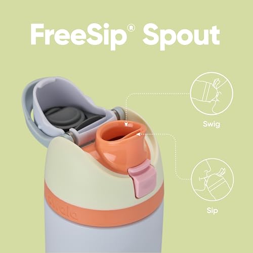 Owala Kids FreeSip Insulated Stainless Steel Water Bottle with Straw for Sports, Travel, and School, BPA-Free Sports Water Bottle, 16 oz, Celestial Sphere