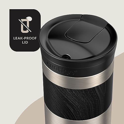 Contigo Byron Vacuum-Insulated Stainless Steel Travel Mug, 20oz - Leak-Proof Lid, BPA-Free, Blue Corn - Perfect Reusable Cup for Coffee or Water; hot and cold beverage holder