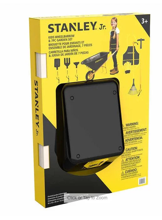 Stanley Jr. Wheelbarrow and 7-piece Garden Set