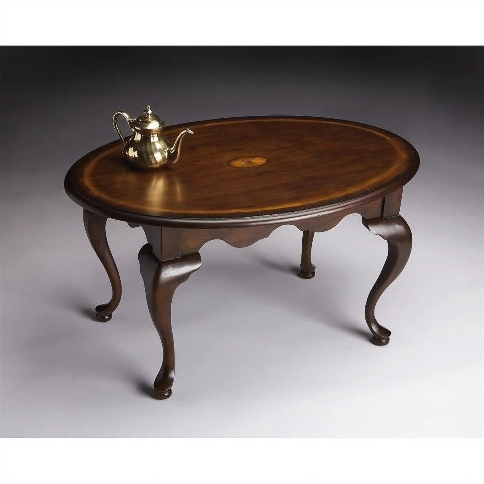 Beaumont Lane Oval Coffee Table in Plantation Cherry