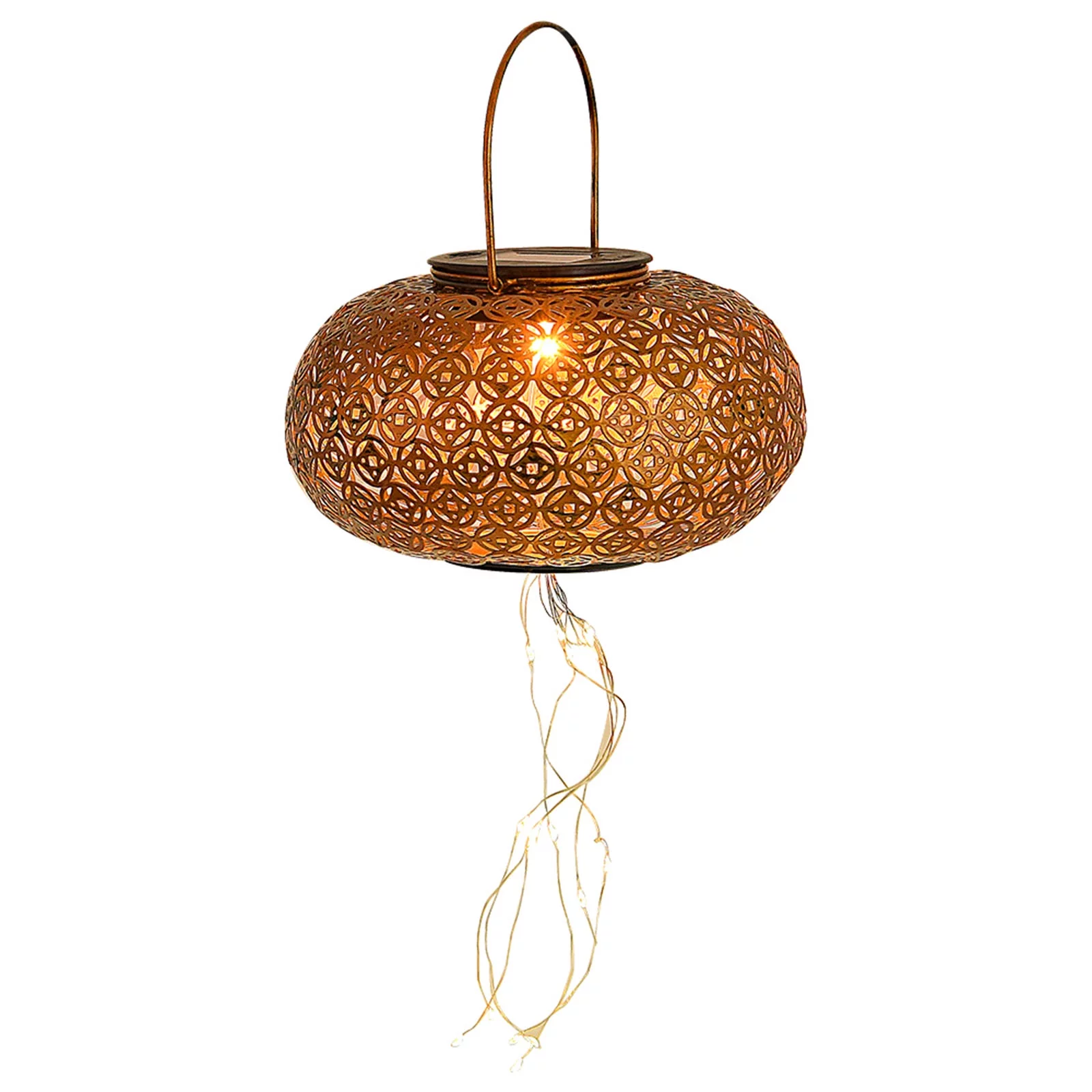 36LEDs 600mm Solar Powered Energy  Chinese Lantern Lamp Fairy String Sensitive Control Built-in 600mAh High Capacity Rechargeable Cell for Garden Yard Patio Deco Decoration Wedding