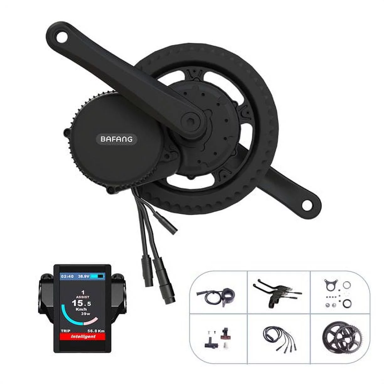 Bafang BBS02B Mid Drive Motor Kit 750W Electric Bicycle Conversion Kits with 850C for Mountain Bike with No Battery