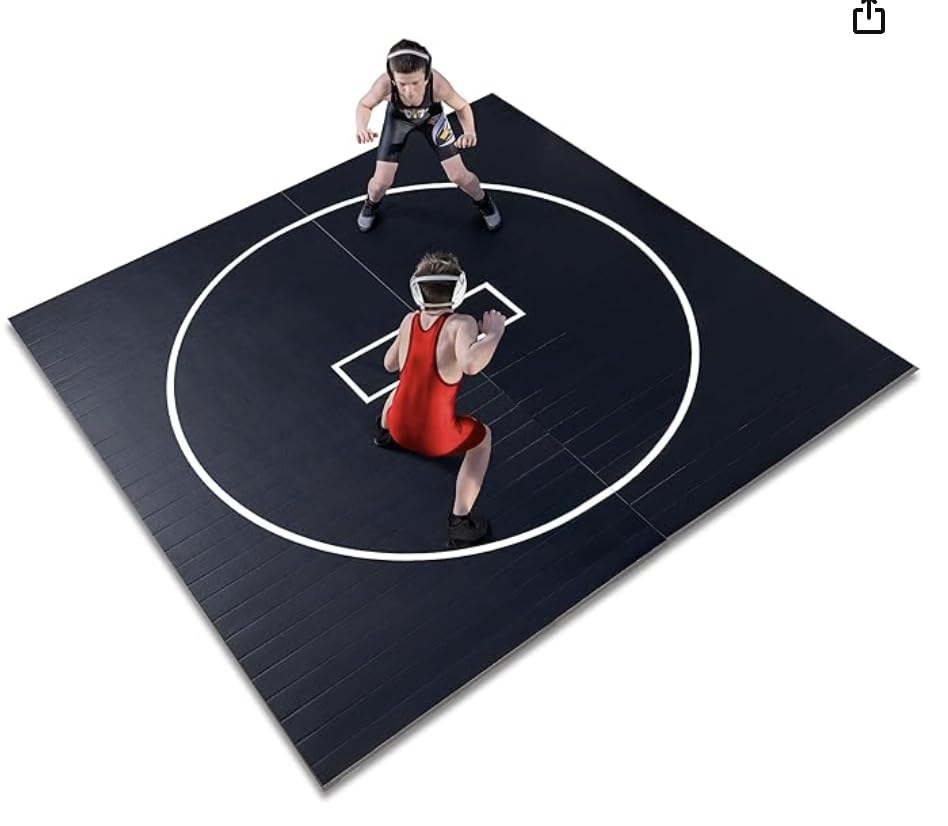 Gold Medal Sports 10' x 10' Wrestling Mat, Jiu Jitsu BJJ & Judo Tatami Mats for Home, Flexi Roll