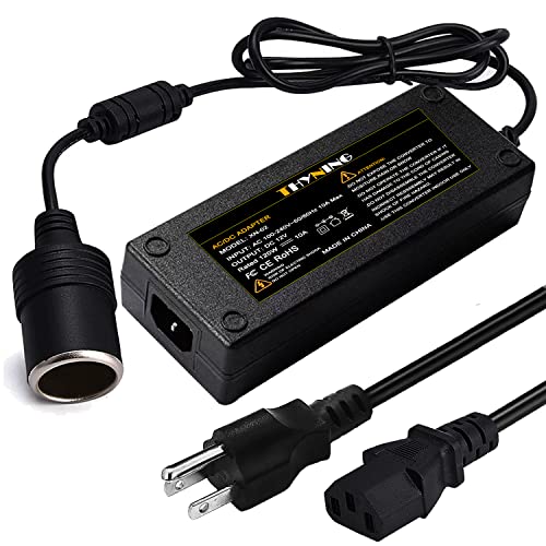 THYNING 12V/5A 60W AC to DC Converter,Car Outlet 110-240V to Cigarette Lighter Power AdapterFit for Car Inflator,Car Diffuser, RV Refrigerator,Vacuum Cleaner Car Electronic Devices Under 60W (5A)