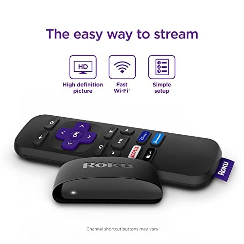 Roku Express HD Streaming Device with High-Speed HDMI Cable and Simple Remote, Guided Setup, and Fast Wi-Fi (2022) (Renewed)