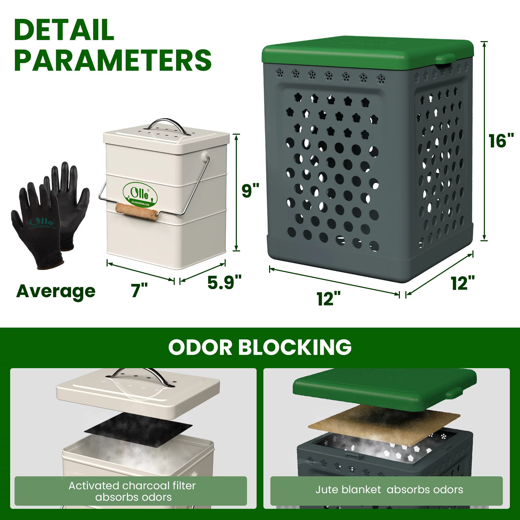 Olle Gardens Worm  / Compost Bin Outdoor. Sits Inside of your garden bed.