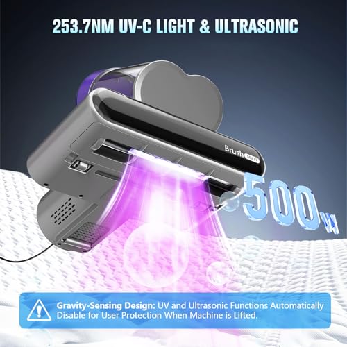 Mattress Vacuum Cleaner,Bed Vacuum Cleaner with UV-C Light,16Kpa,140°F Heat,Ultrasonic,Anion,Handheld Vacuums for Bed,Sofa,Couch,Crib(Corded, Multi)