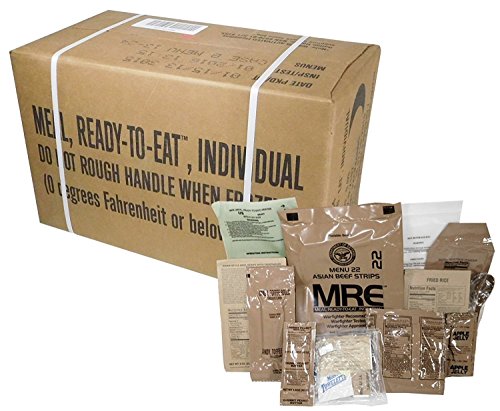 MRE 2020 Inspection Date Case, 24 Meals with 2020 Inspection Date, 2017 Pack Date A and B Case. Military Surplus Meal Ready to Eat.