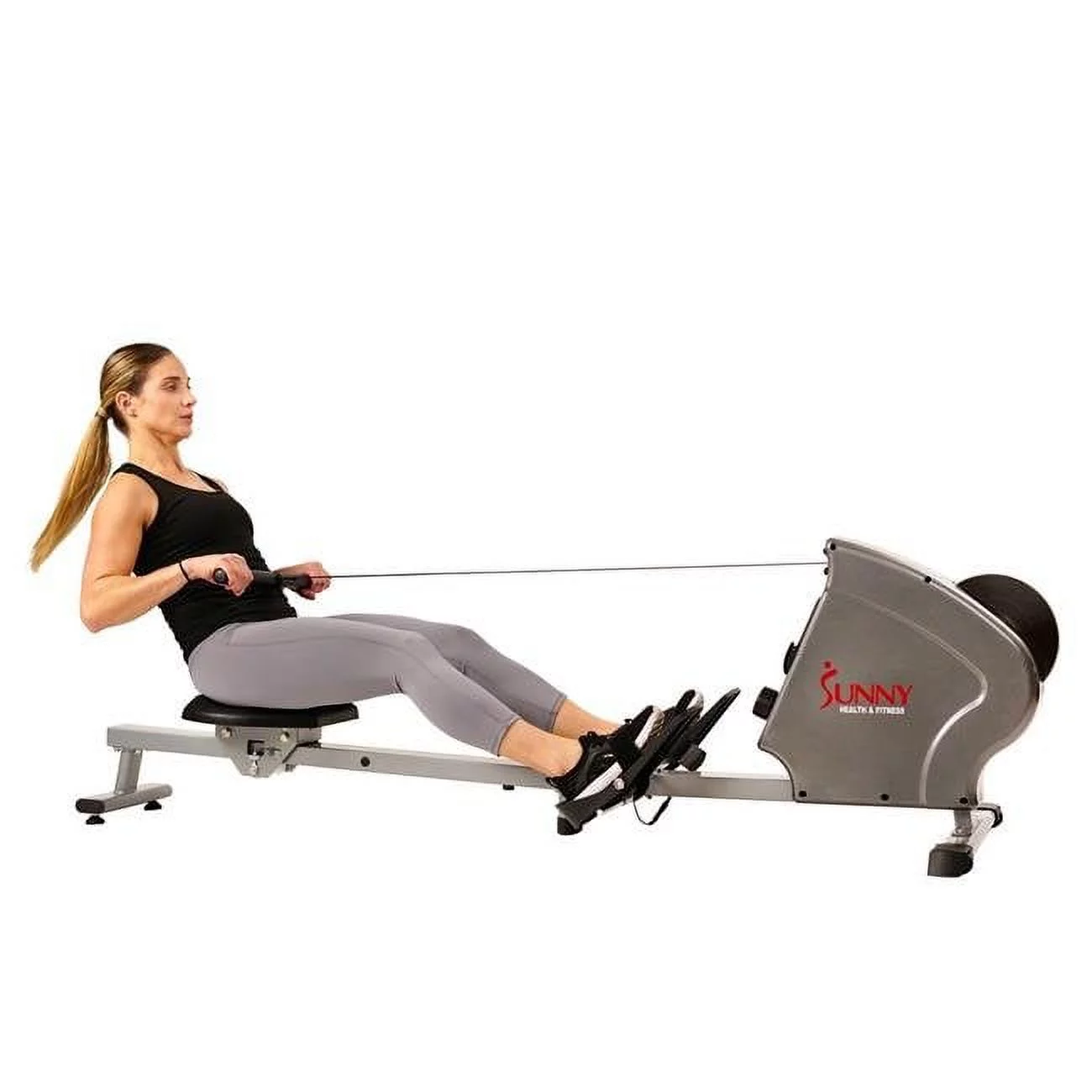 Magnetic Rowing Machine Rower, 11 lbs Flywheel & LCD Monitor with Tablet Holder