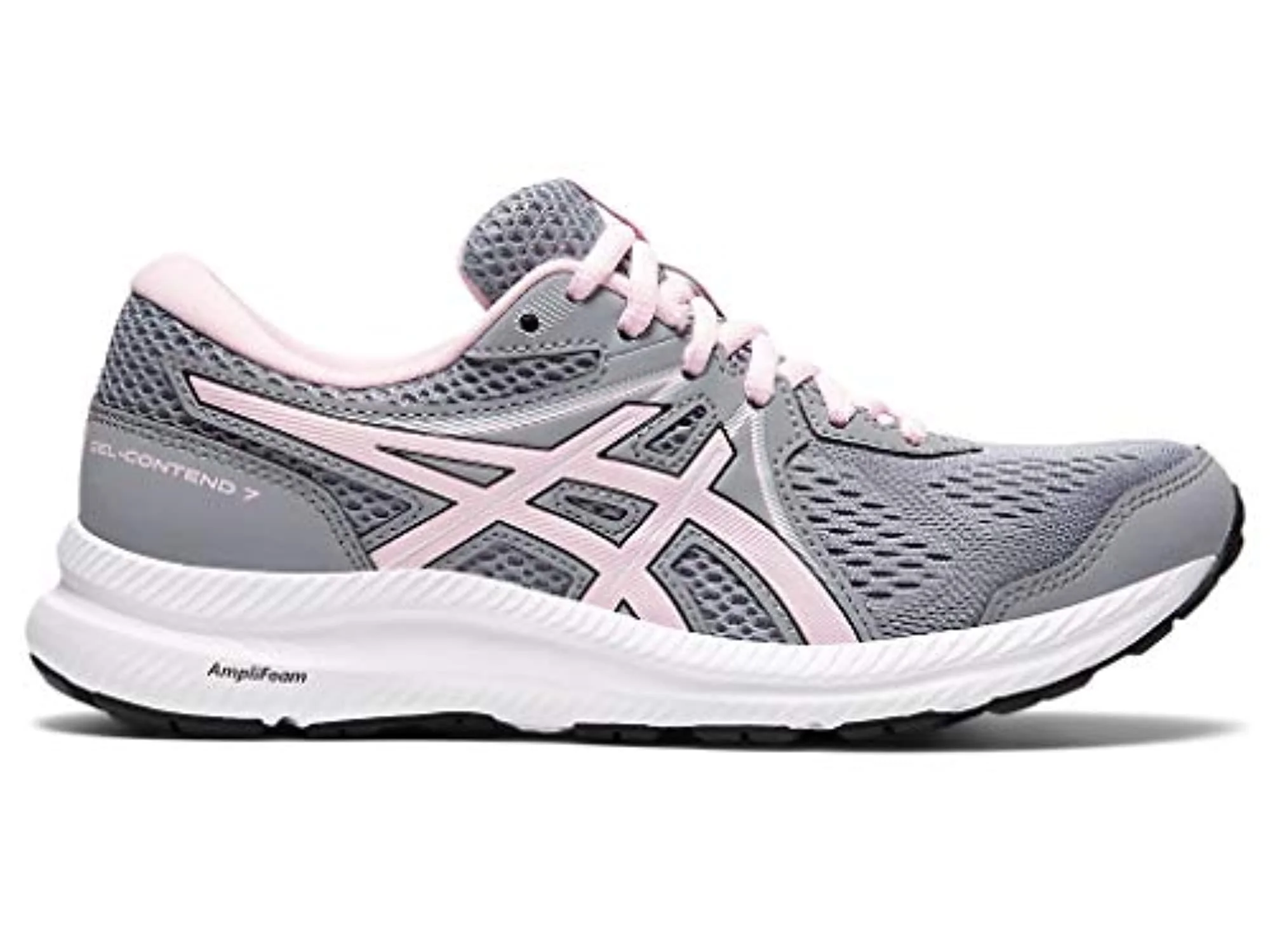 ASICS Women's Gel-Contend 7 Running Shoes, 7, Sheet Rock/Pink Salt