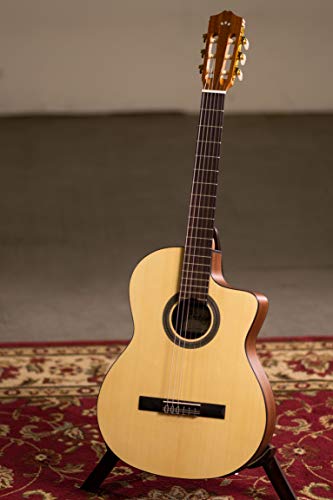 Cordoba C1M-CE Acoustic-Electric Cutaway Nylon String Classical Guitar, Natural, Protégé Series
