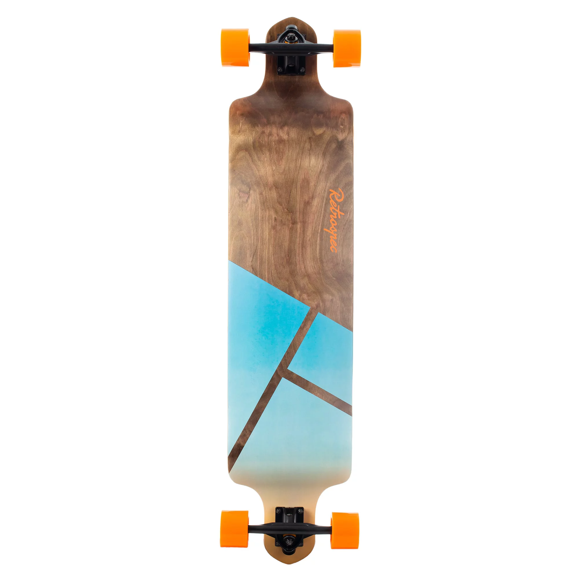 Retrospec Tidal 41-inch Drop-Down Longboard Skateboard Complete 41-Inch; Geo Sunset
