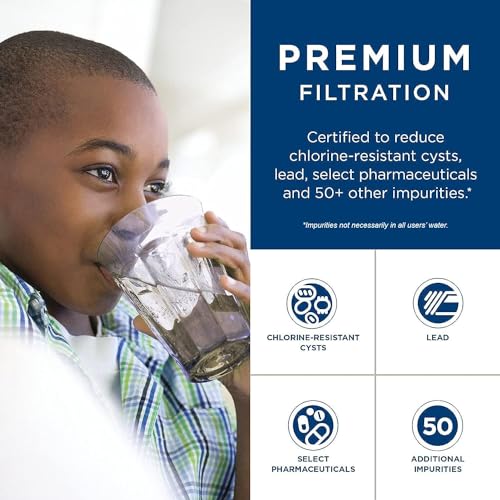 GE XWFE Refrigerator Water Filter, Genuine Replacement Filter, Certified to Reduce Lead, Sulfur, and 50+ Other Impurities, Replace Every 6 Months for Best Results, Pack of 1