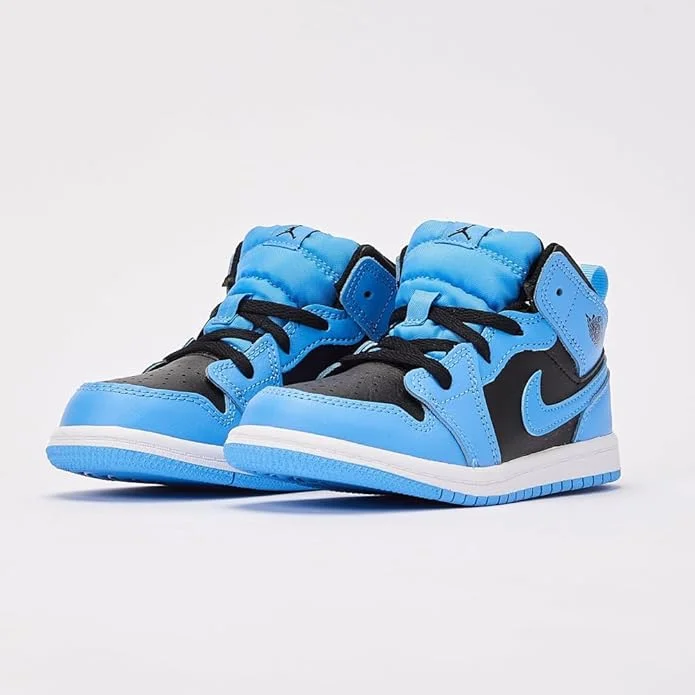 Toddler's Jordan 1 Mid University Blue/Black-White (DQ8425 401) - 4