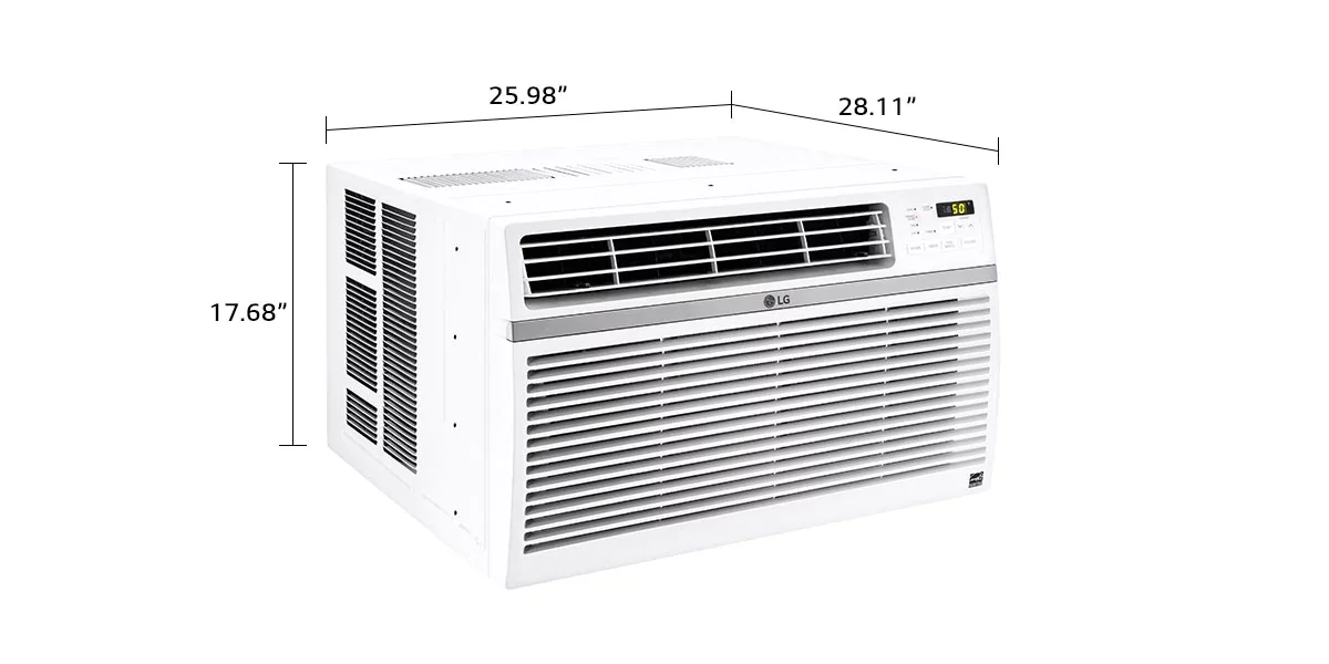 LG 15,000 BTU 115V Window-Mounted Air Conditioner with Remote Control Includes KUBICLE Premium 6.5 feet Insulating Open Cell Foam Tape