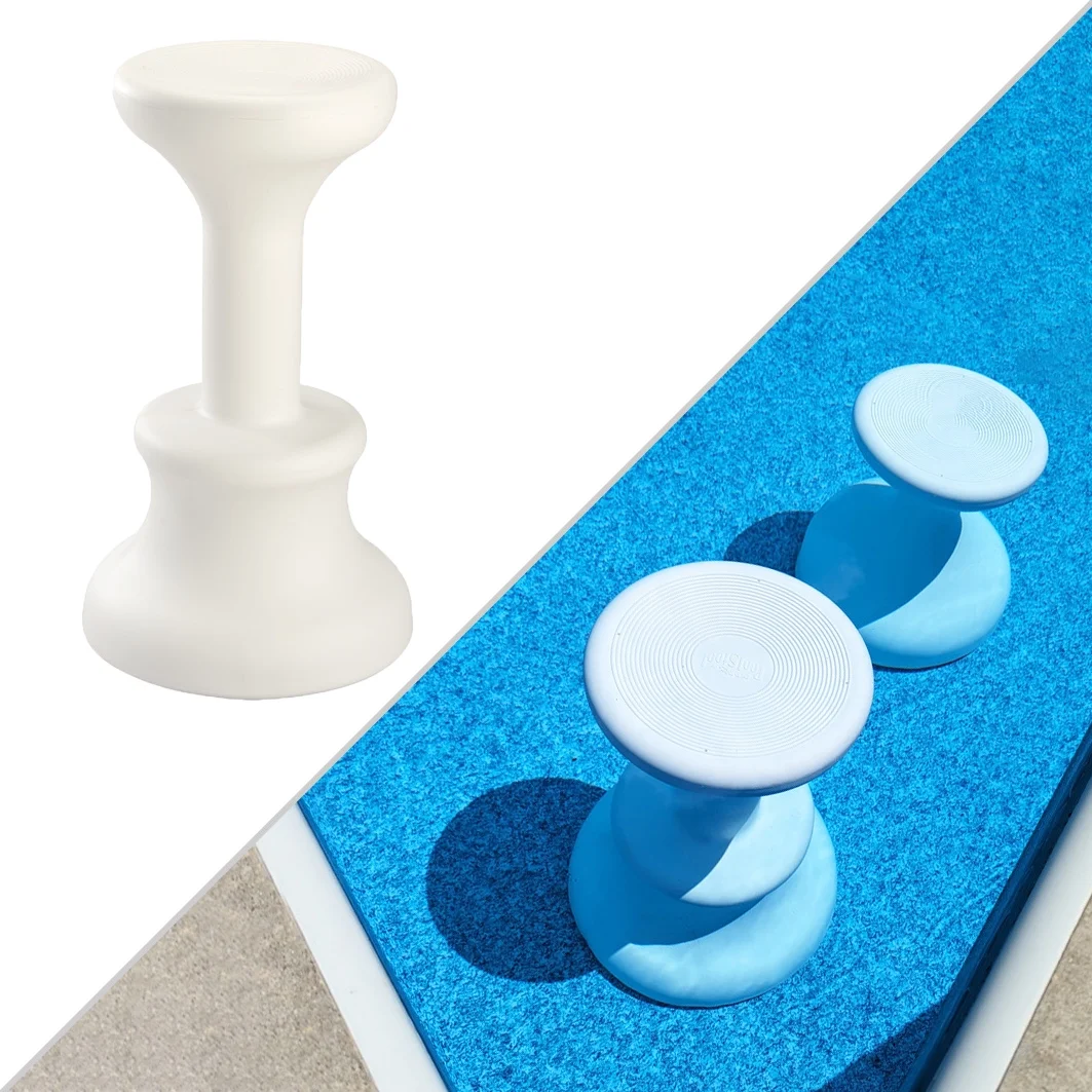 Dunn-Rite Products  Submersible Underwater Pool Stool for Inside Pool, Swim Up Bar Stool with Foot Rest, 30 Inch White