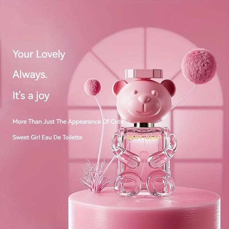 Eau De Toilette Spray For Women, Refreshing And Lasting Floral Fruity Notes, Cute Bear Shaped Perfume For Dating, Party, Ideal Gift For Her