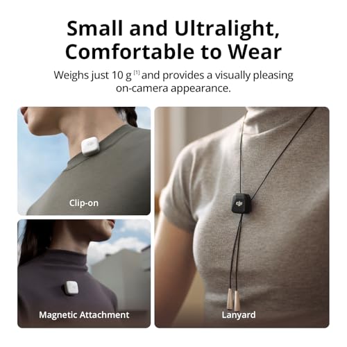 DJI Mic Mini (2 TX + 1 RX + Charging Case), Wireless Microphone for iPhone/Camera/Android, Ultralight, Detail-Rich Audio, 48h Use, Noise Cancelling, Automatic Limiting, Vlog, Streaming