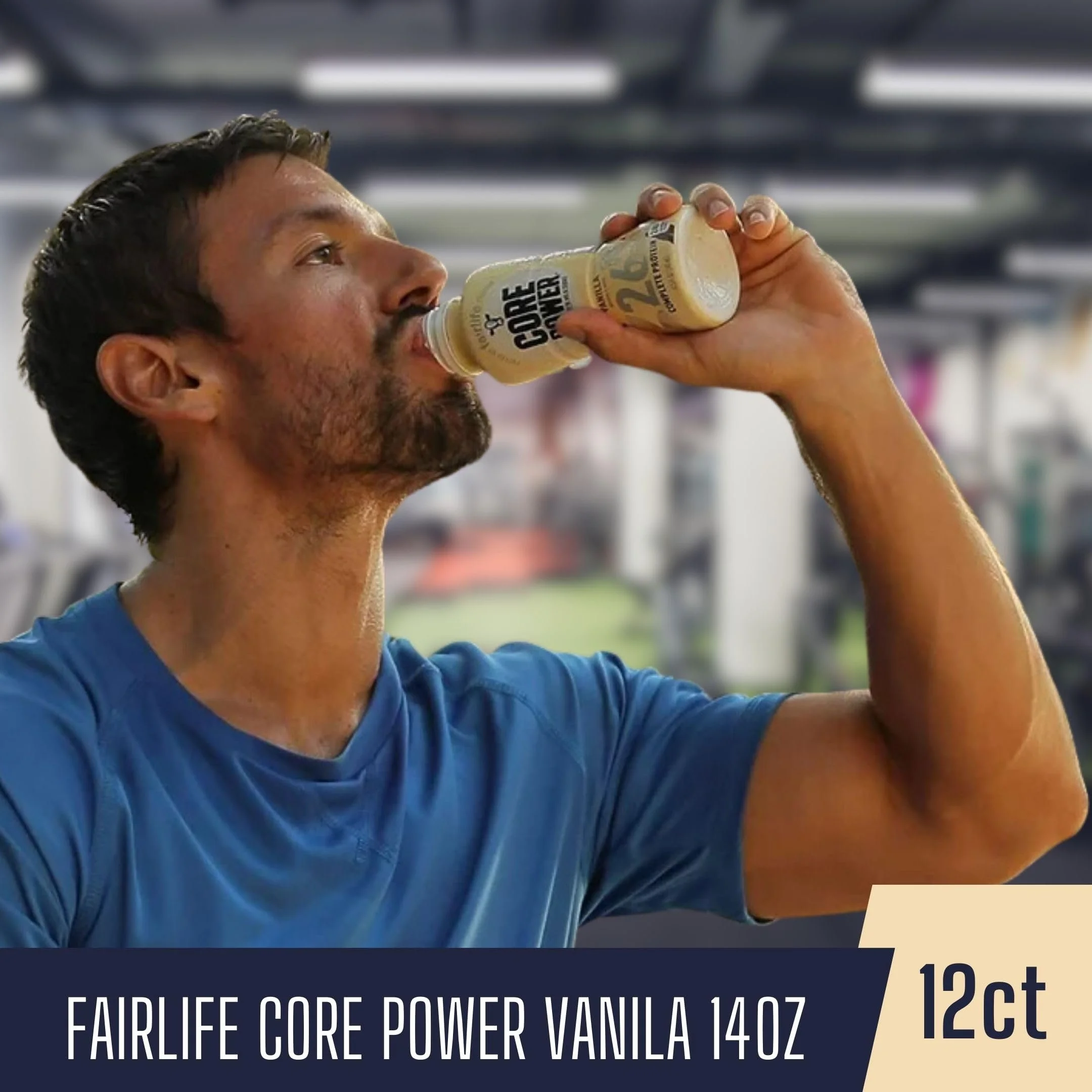 Core Power Fairlife 26g Protein Milk Shakes - Protein Shakes Ready To Drink for Workout Recovery - Vanilla, 14 Fl Oz Pack of 12 and Multi-Purpose Key Chain