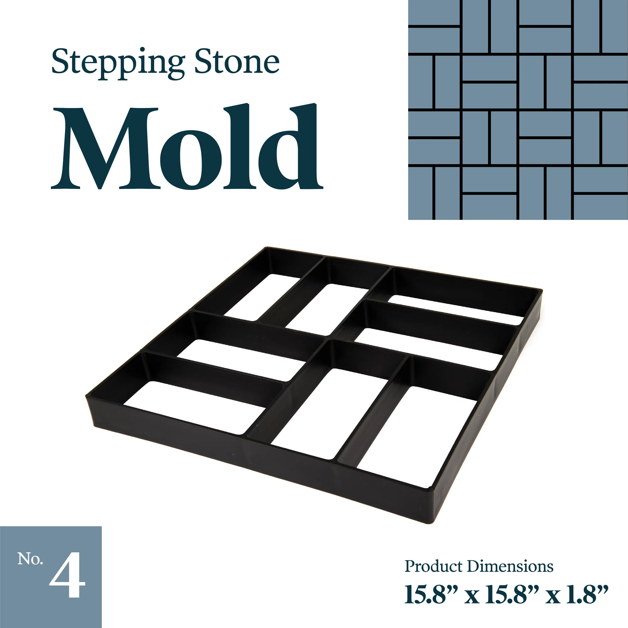 Concrete Stepping Stone Molds | Reusable DIY Pavers | Mold 4