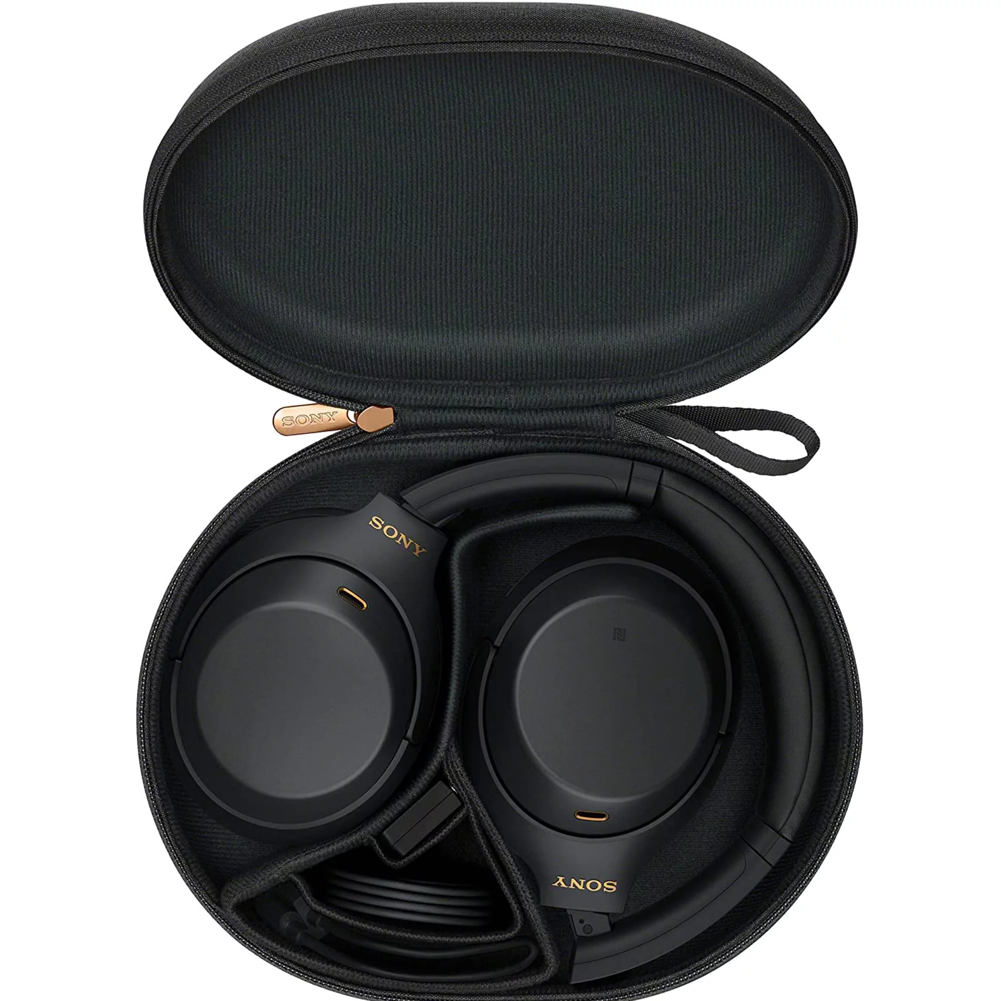 Ultimaxx Essential WH-1000XM4 Wireless Noise-Canceling Over-Ear Headphones Bundle (Black) - Includes: Water-Resistant Gadget Bag & More (7pc Bundle)