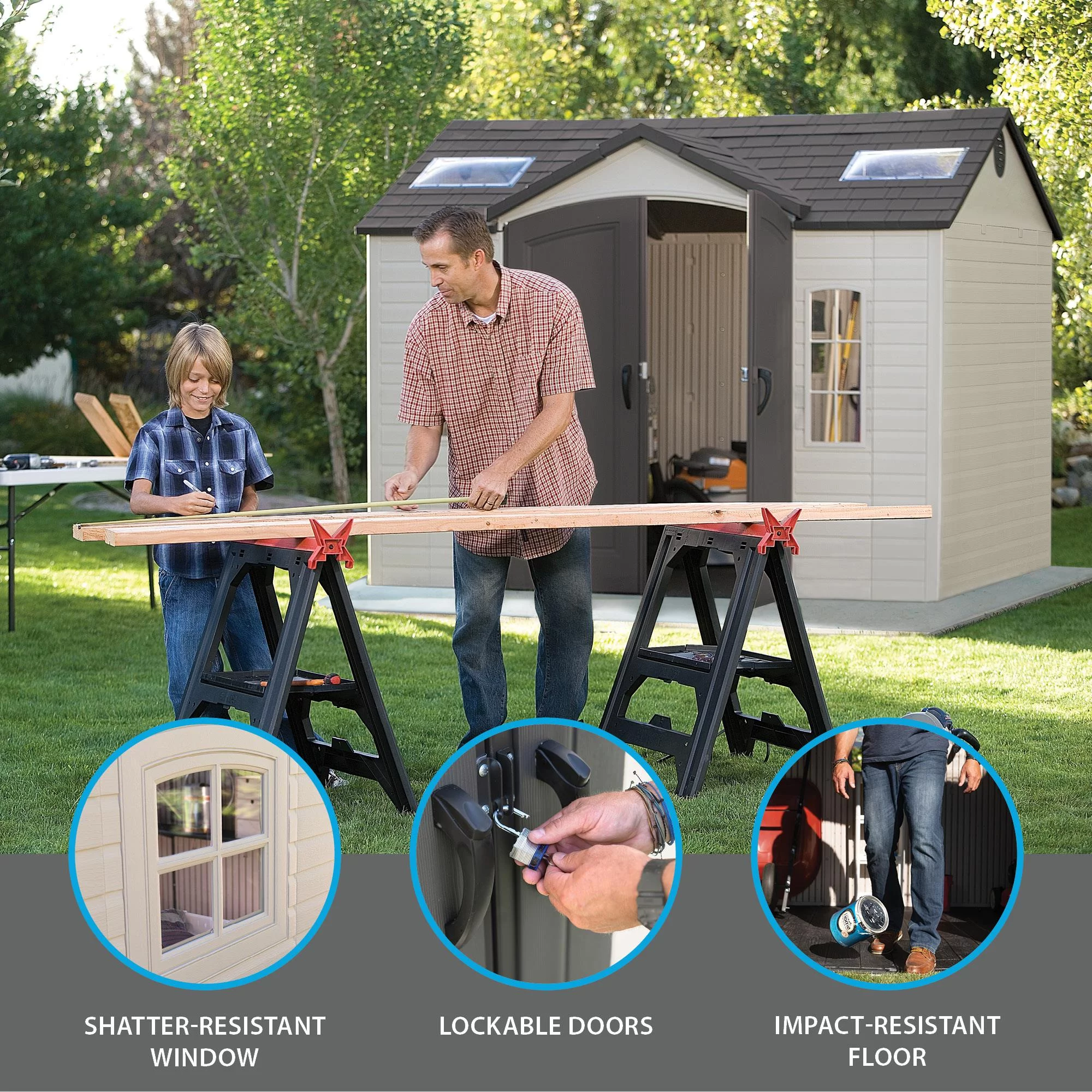 Lifetime 30-inch Personal Table, Almond - 28240