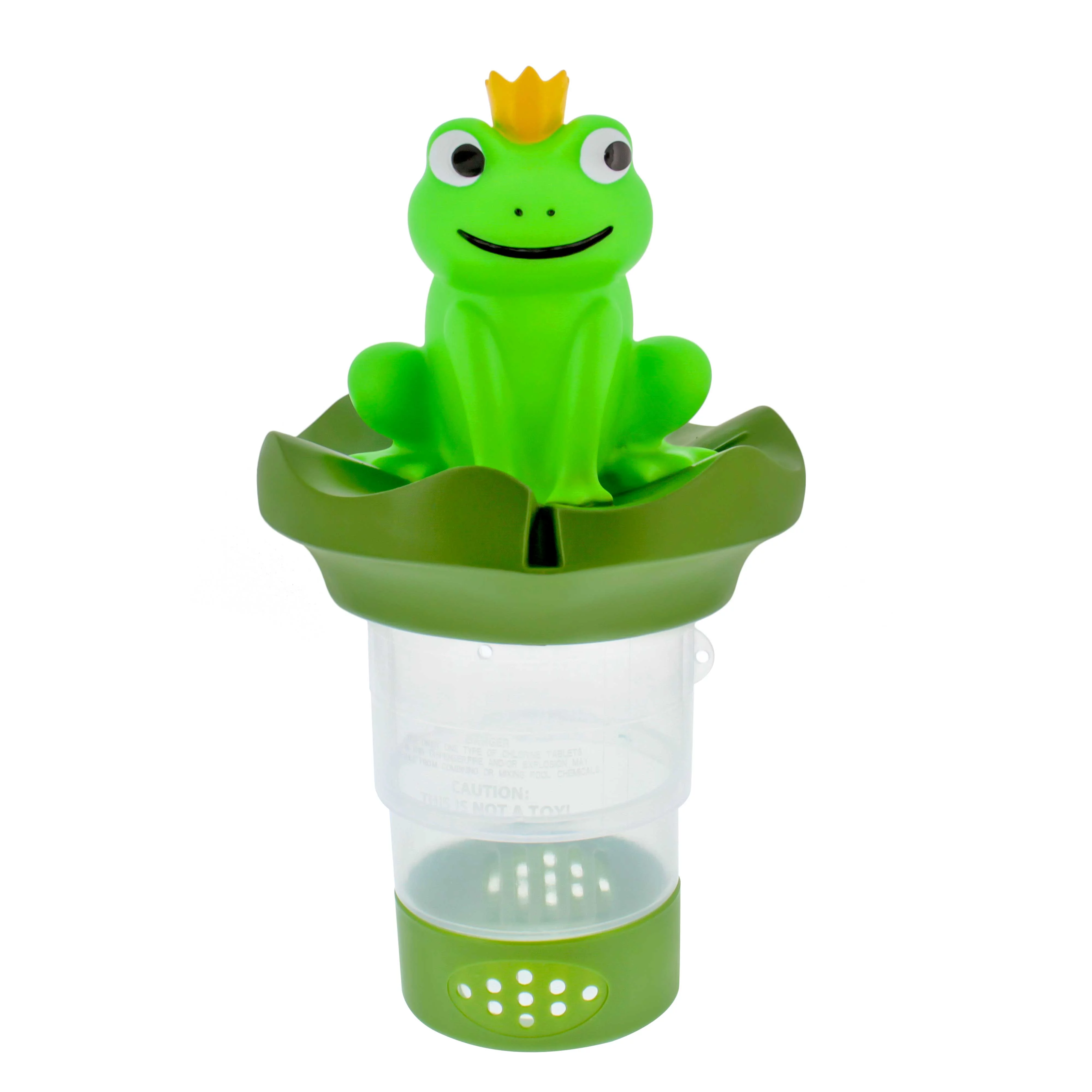 U.S. Pool Supply Frog Prince Floating Pool Chlorine Dispenser, Collapsible Base, Holds 3\