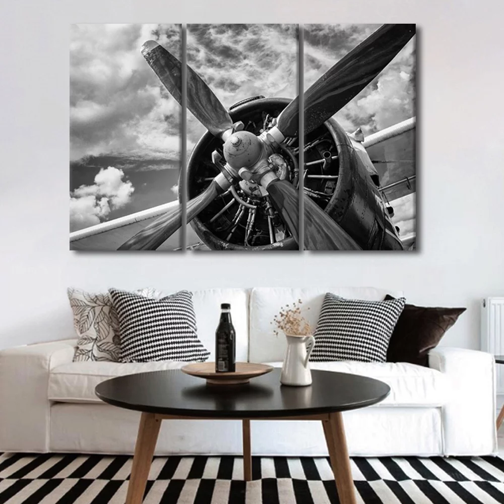 TISHIRON 3PCS Framed Canvas Wall Art Set,36