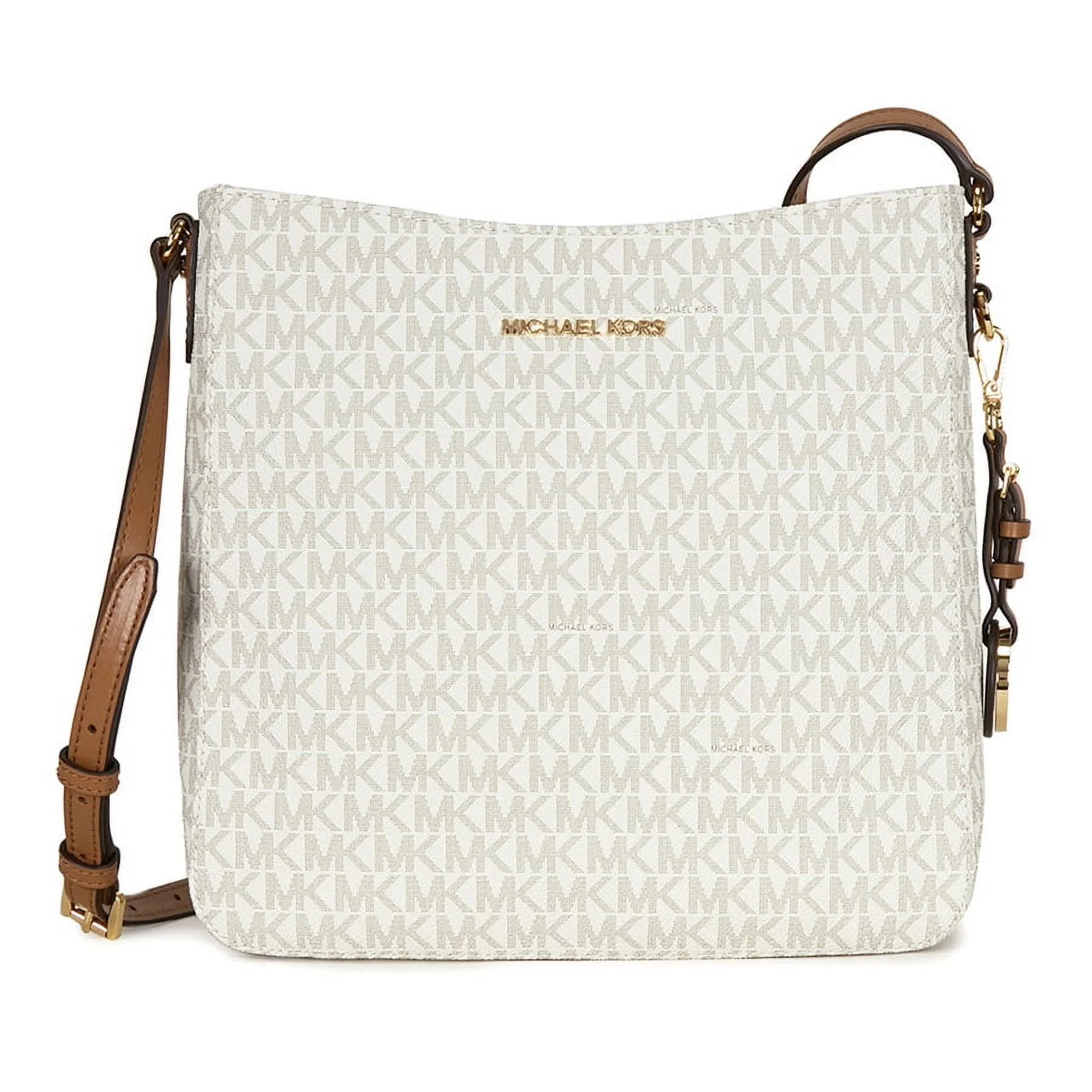 Michael Kors Jet Set Travel Large Logo Messenger - Vanilla