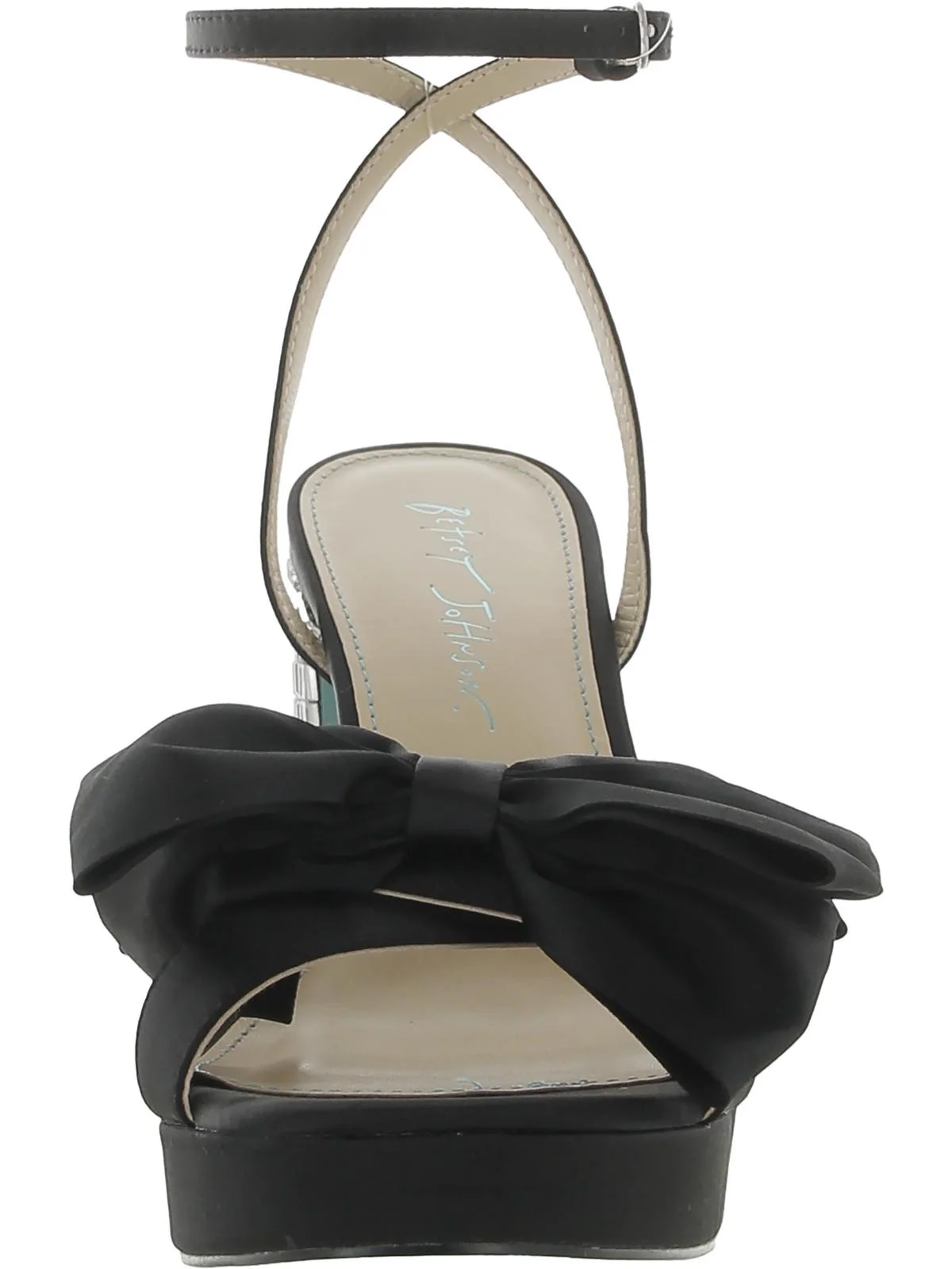 Betsey Johnson Womens Maddy Satin Embellished Heels