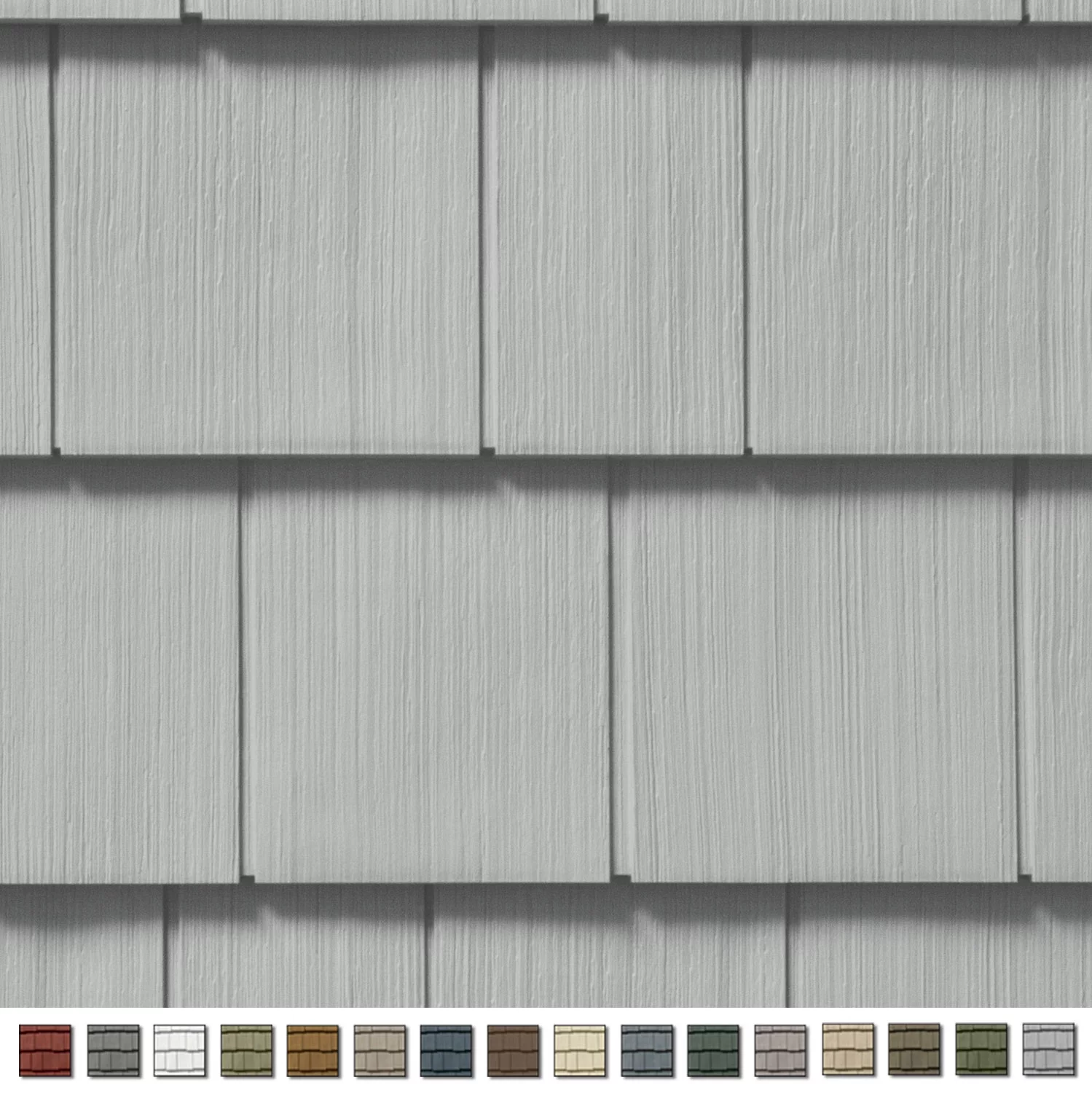 Cedar Impressions Double 7in. Straight Edge Perfection Shingles Siding (1/2 Square) - Sterling Gray