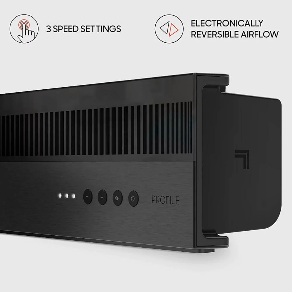 Sharper Image SIPROFILEBLK Profile Window Fan with Reversible Exhaust - Black