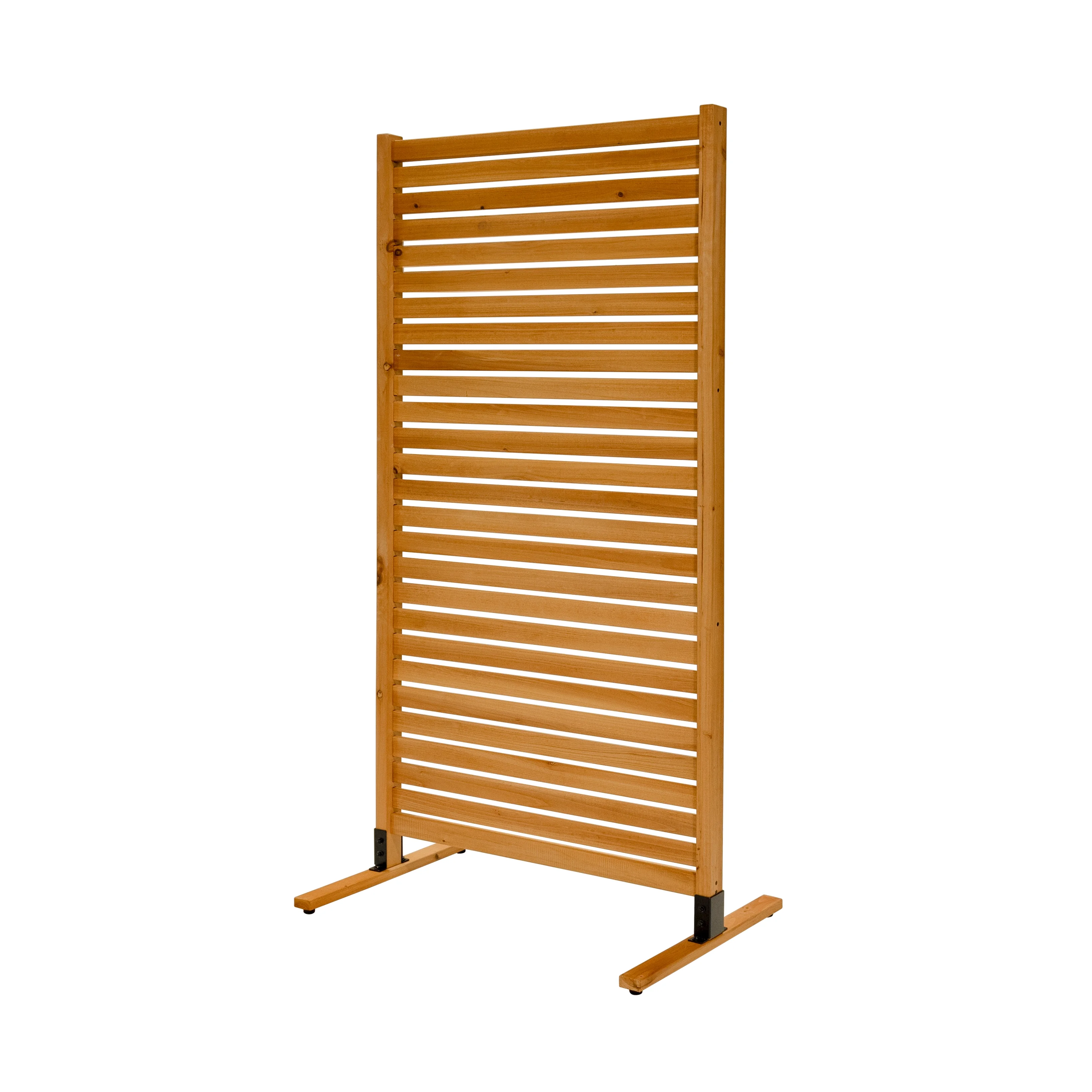 Enclo Privacy Screens EC18030 Tiaga 6 ft H x 3 ft W Freestanding or Surface Mounted Slatted Premium Wood Privacy Screen Kit (1 Panel)