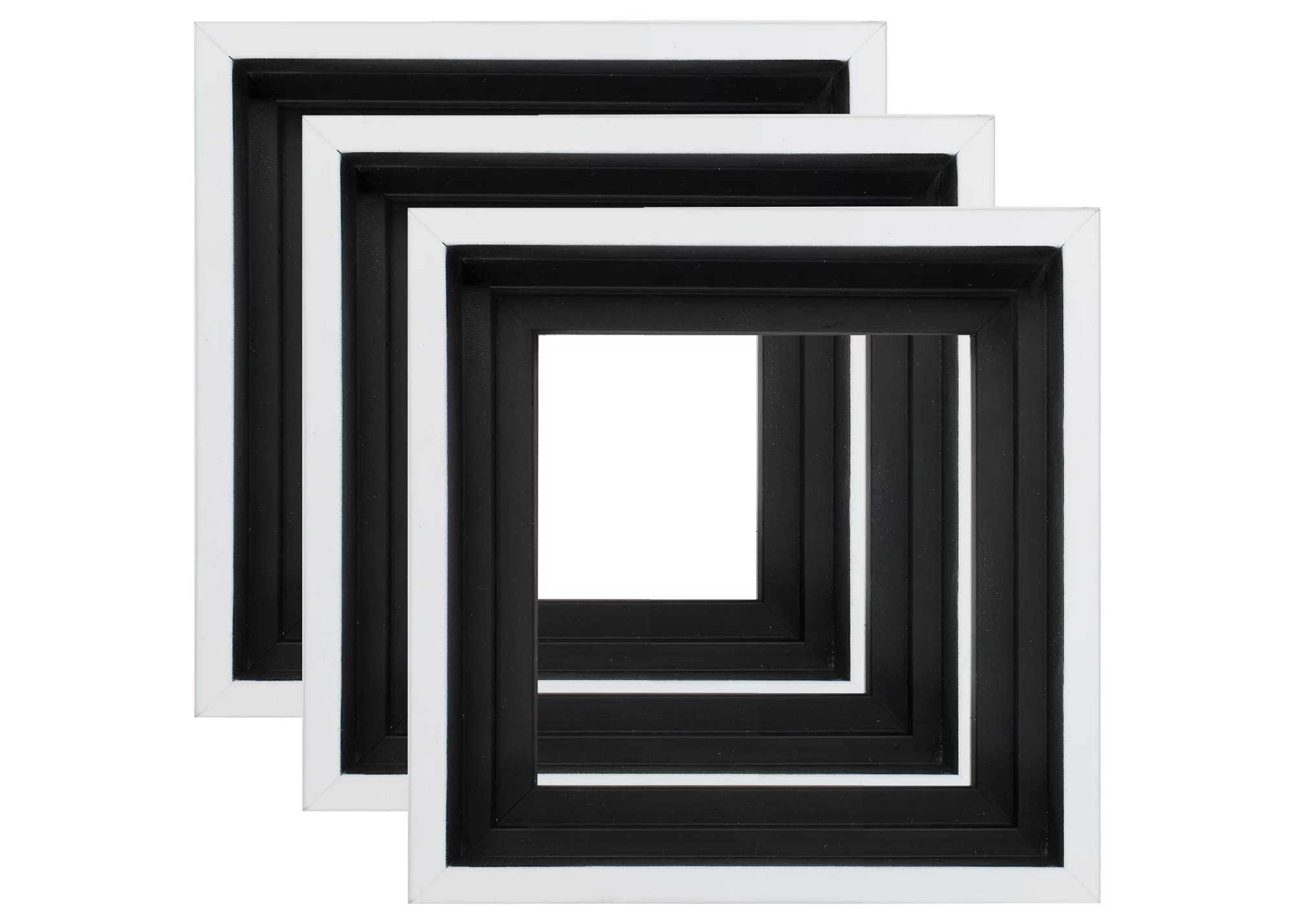 Jerry's Artarama 3/4 Core Floater 3 Pack Frames for Canvas Artwork Display [12x12 - White] - Perfect for Home Wall Decor, Bedroom Wall Art, Living Room Decor - Wall Art Frame with Floating Effect