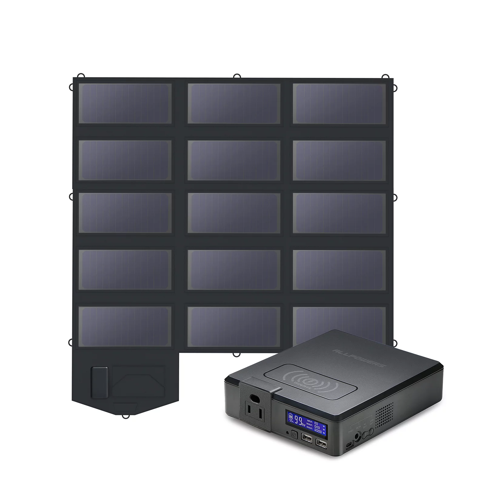 ALLPOWERS S200 Portable Solar Generator Kit, 100W Foldable Solar Panel with 200 Watt 154Wh Portable Power Station, Solar Charger for Outdoor Camping, Laptop, Phone, Power Outage [Shipping Separately]