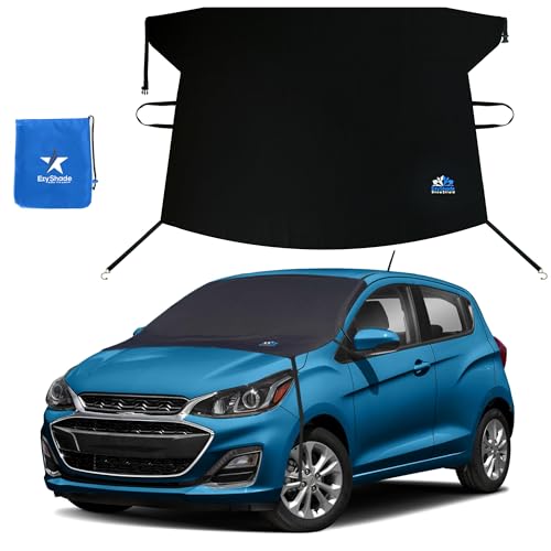 EzyShade Car Windshield Cover for Ice and Snow. Windshield Snow Cover for Car SUV Truck. Frost Shield Windshield Cover, Car Snow Cover, Winter Car Accessories. See Size-Chart - Standard (M) Size